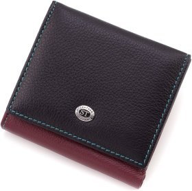 Невеликий різнобарвний жіночий гаманець із фактурної шкіри ST Leather 1767229