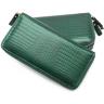 Жіночий зелений гаманець в лаку на блискавки ST Leather (16319) - 4