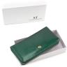 Жіночий зелений гаманець в лаку на блискавки ST Leather (16319) - 5
