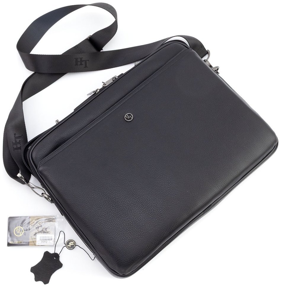 Кожаная мужская сумка для ноутбука 13 дюймов и для документов А4 H.T Leather 107929 modnotak фото №5