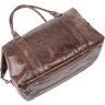Большая коричневая дорожная сумка из натуральной кожи с ручками SHVIGEL 2400905 - 4