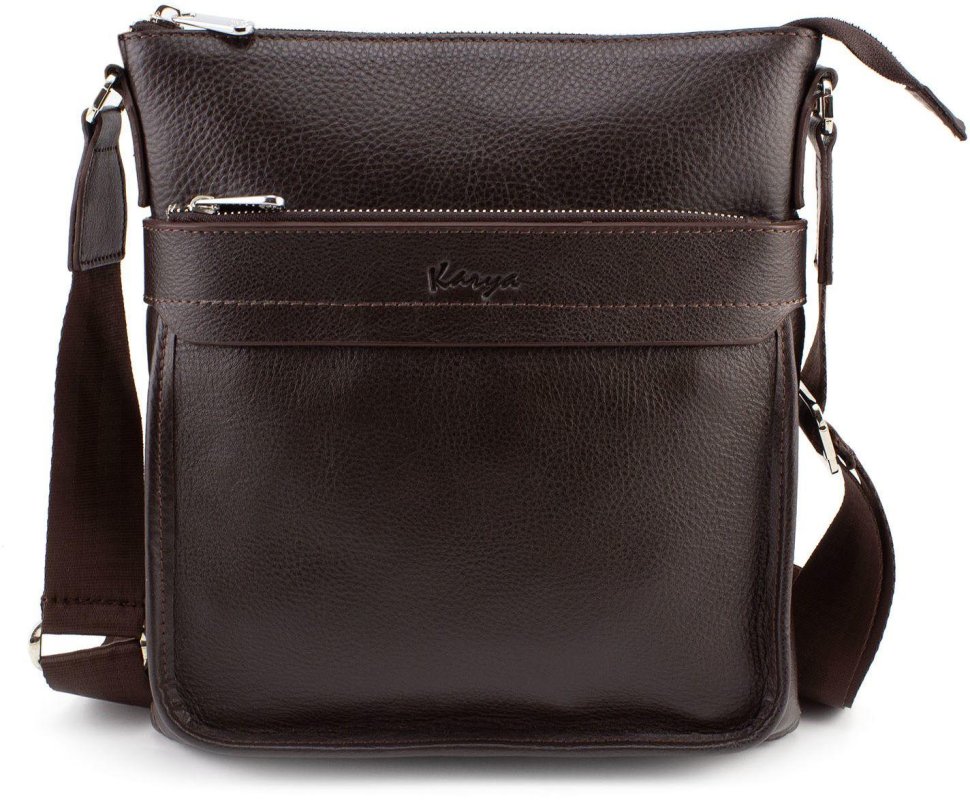 Коричневая мужская сумка-планшет KARYA (0677-39)
