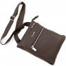 Шкіряна сумка-планшет коричневого кольору з одним містким відділенням KARYA (12404) - 5