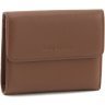 Невеликий шкіряний жіночий гаманець коричневого кольору на магніті Marco Coverna 68629 - 1