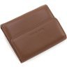 Невеликий шкіряний жіночий гаманець коричневого кольору на магніті Marco Coverna 68629 - 3