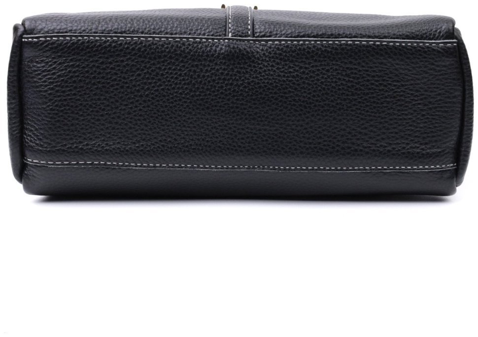 Кожаная женская сумка с золотой фурнитурой Vintage 2422607 Черная modnotak фото №6