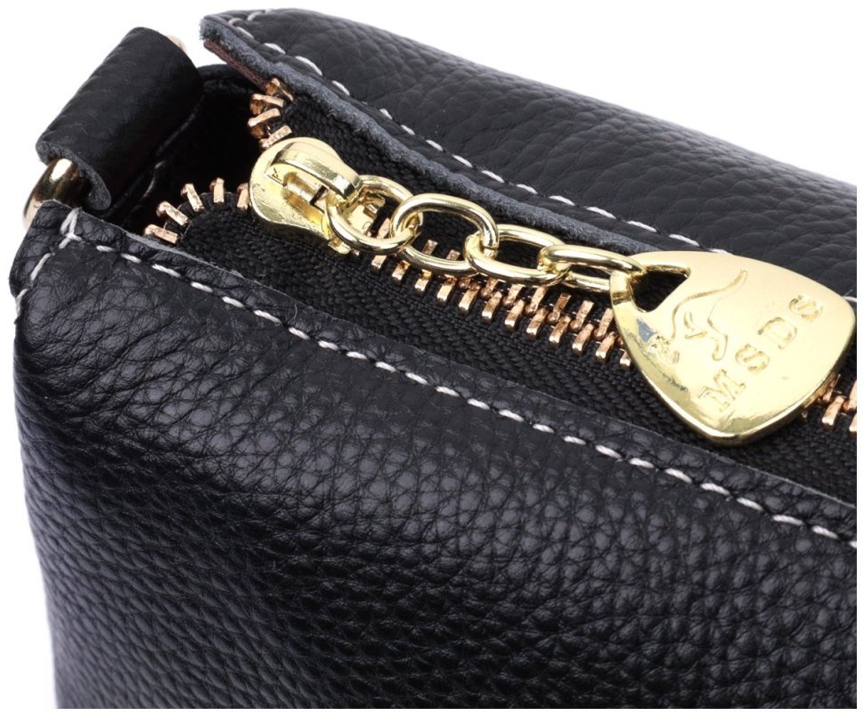 Кожаная женская сумка с золотой фурнитурой Vintage 2422607 Черная modnotak фото №8