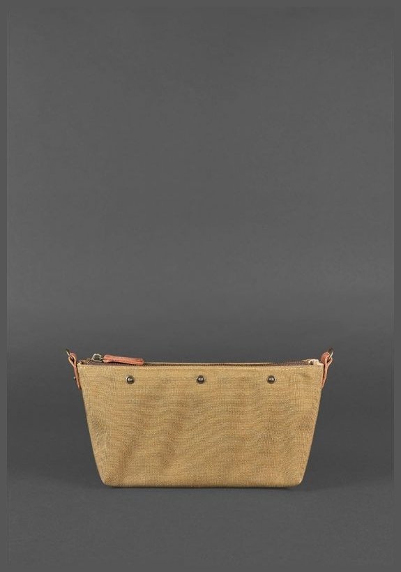Світло-коричнева жіноча сумка з плетеної шкіри на плече BlankNote Пазл S 78729