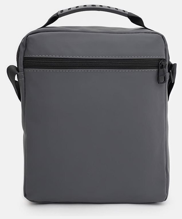 Качественная мужская сумка из прочного текстиля серого цвета Monsen 88729 modnotak фото №2