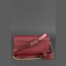 Невелика шкіряна жіноча сумка горизонтального типу в бордовому кольорі BlankNote Еліс 78829 - 5