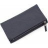 Кожний довгий гаманець темно-синього кольору на кнопці Tony Bellucci (12442) - 5