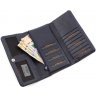 Кожний довгий гаманець темно-синього кольору на кнопці Tony Bellucci (12442) - 6