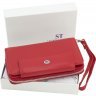 Червоний жіночий гаманець середнього розміру з натуральної шкіри ST Leather (15367) - 7
