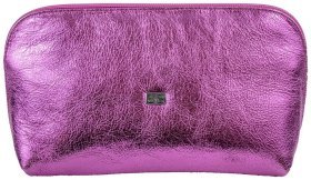 Світло-фіолетова жіноча косметичка з натуральної шкіри з вираженою фактурою Desisan 79929