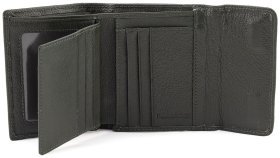 Шкіряне жіноче невеликого розміру портмоне зеленого кольору ST Leather 90830