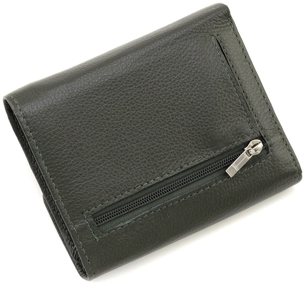 Женское кожаное небольшого размера портмоне зеленого цвета ST Leather 90830 modnotak фото №4