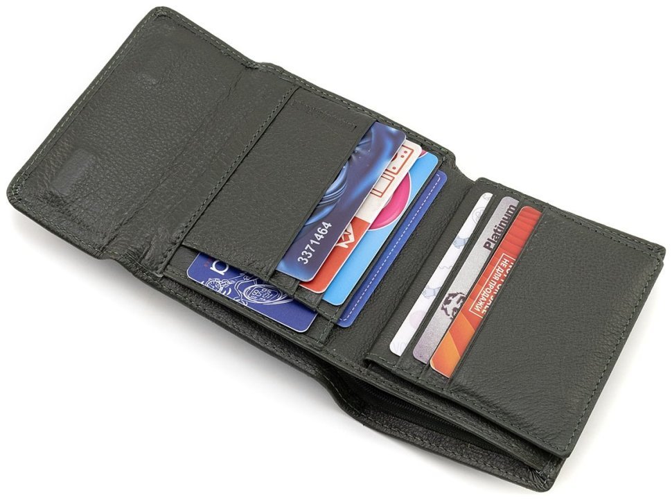 Женское кожаное небольшого размера портмоне зеленого цвета ST Leather 90830 modnotak фото №8