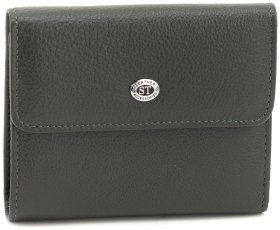 Шкіряне жіноче невеликого розміру портмоне зеленого кольору ST Leather 90830