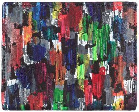 Різнокольоровий компактний жіночий гаманець із натуральної шкіри з принтом Desisan 81030