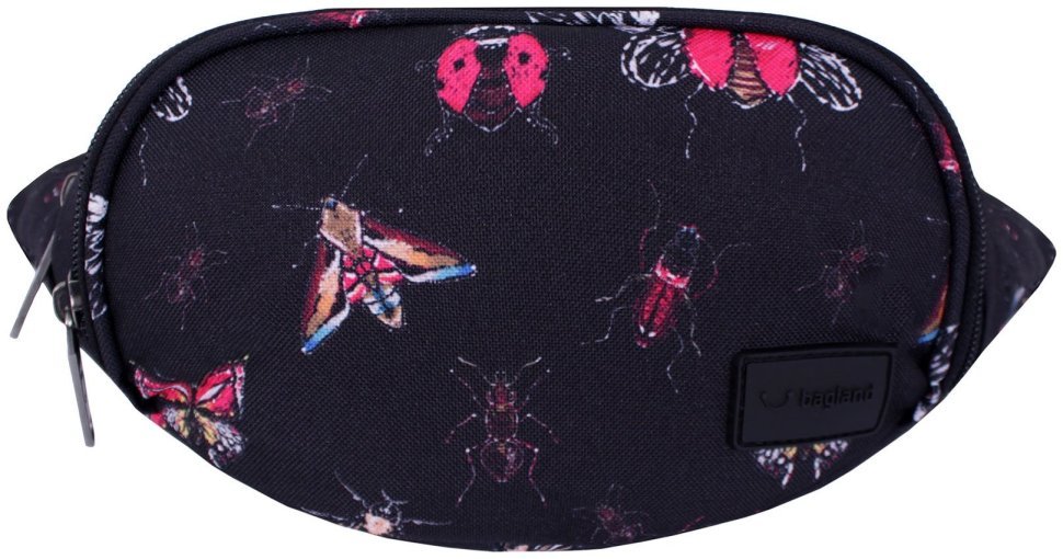 Бананка женская (поясная сумка) из водоотталкивающего текстиля принт насекомых Bagland 111130 modnotak фото №1