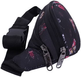 Бананка женская (поясная сумка) из водоотталкивающего текстиля принт насекомых Bagland 111130