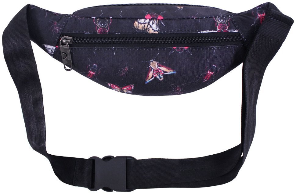 Бананка женская (поясная сумка) из водоотталкивающего текстиля принт насекомых Bagland 111130 modnotak фото №3