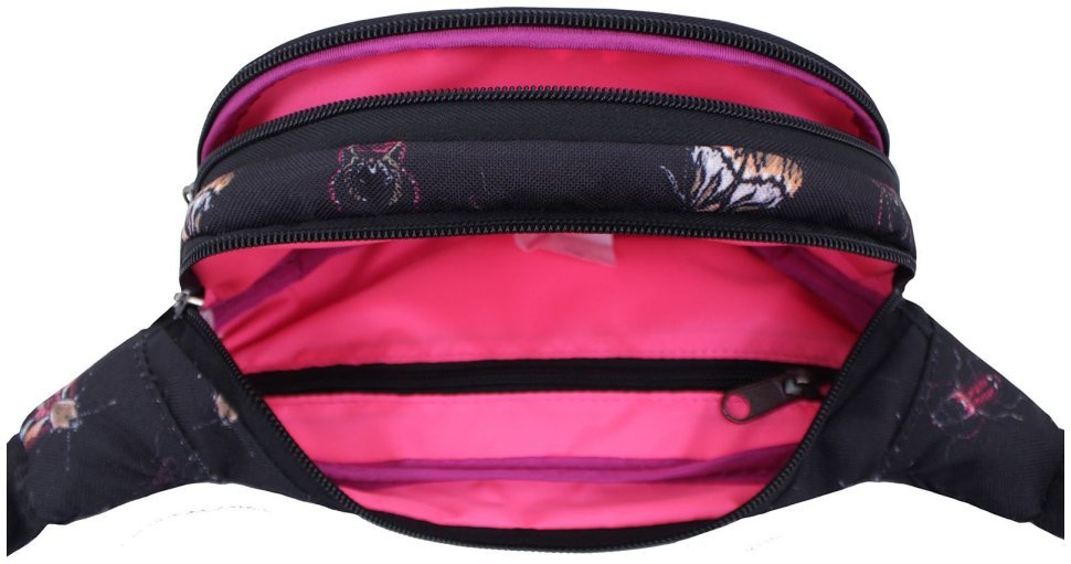 Бананка женская (поясная сумка) из водоотталкивающего текстиля принт насекомых Bagland 111130 modnotak фото №4