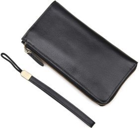 Класичний чоловічий гаманець клатч чорного кольору VINTAGE STYLE (14442)