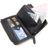 Класичний чоловічий гаманець клатч чорного кольору VINTAGE STYLE (14442) - 7