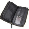 Класичний чоловічий гаманець клатч чорного кольору VINTAGE STYLE (14442) - 8