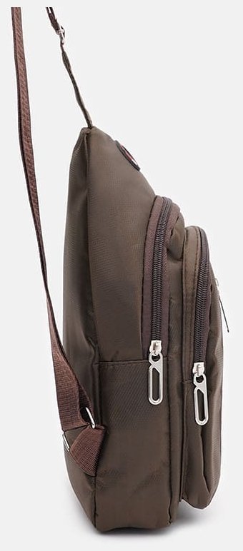 Коричнева недорога чоловіча сумка-слінг із текстилю Monsen 71630