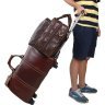 Большая деловая кожаная сумка в стиле винтаж VINTAGE STYLE (14385) - 10
