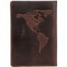 Оригінальна обкладинка на паспорт із натуральної шкіри коричневого кольору Shvigel (2416135) - 2