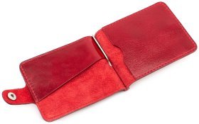 Яркий зажим для денег красного цвета ST Leather (16871)