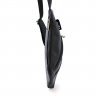 Черная мужская сумка-слинг через плечо из натуральной кожи с гладкой поверхностью TARWA (19665) - 3