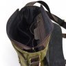 Мужская зеленая сумка-мессенджер через плечо с кожаным клапаном TARWA (19923) - 2