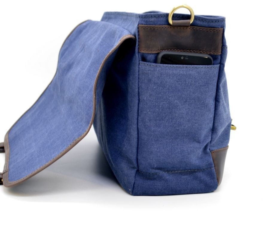 Яркий мужской портфель из текстиля с кожаными вставками TARWA (19921)