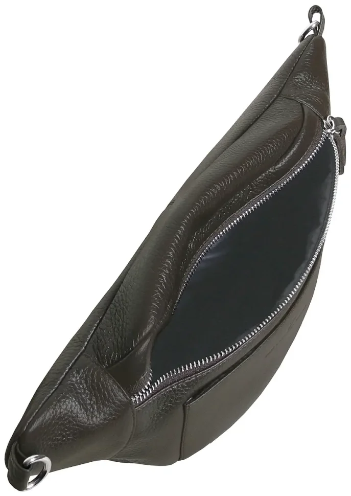 Коричневая сумка бананка из кожи флотар Vip Collection 102630 modnotak фото №5