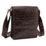 Шкіряна сумка коричневого кольору з клапаном KARYA (0576-57) - 1
