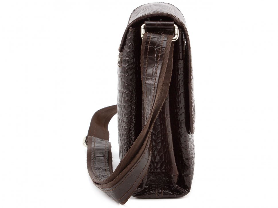Кожаная сумка коричневого цвета с клапаном KARYA (0576-57)