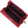 Жіночий гаманець з натуральної шкіри червоного кольору з лаковим покриттям KARYA (2421428) - 3