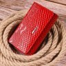 Жіночий гаманець з натуральної шкіри червоного кольору з лаковим покриттям KARYA (2421428) - 7
