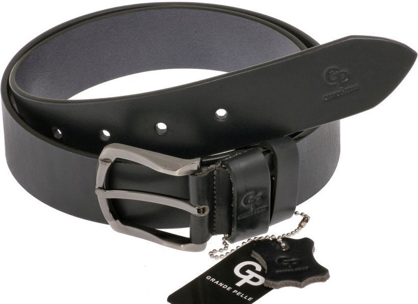 Стильный ремень синего цвета из итальянской кожи Grande Pelle (43224) modnotak фото №5