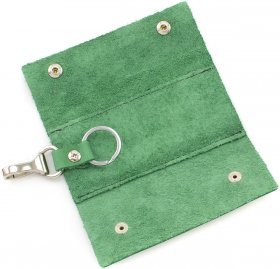 Зеленая ключница их матовой кожи на кнопках Grande Pelle (15725) - 2
