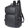 Функциональный городской рюкзак из гладкой кожи черного цвета VINTAGE STYLE (14955) - 3