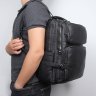Функциональный городской рюкзак из гладкой кожи черного цвета VINTAGE STYLE (14955) - 10