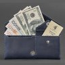 Шкіряний гаманець темно-синього кольору на кнопці BlankNote Керрі (12526) - 2