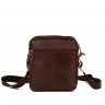Маленькая мужская сумка на плечо из натуральной кожи коричневого цвета Tiding Bag (15733) - 4