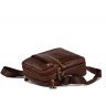 Маленькая мужская сумка на плечо из натуральной кожи коричневого цвета Tiding Bag (15733) - 5