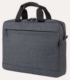 Компактная сумка для ноутбука до 13" из качественного текстиля черного цвета Tucano Stop MB с ручками 103530